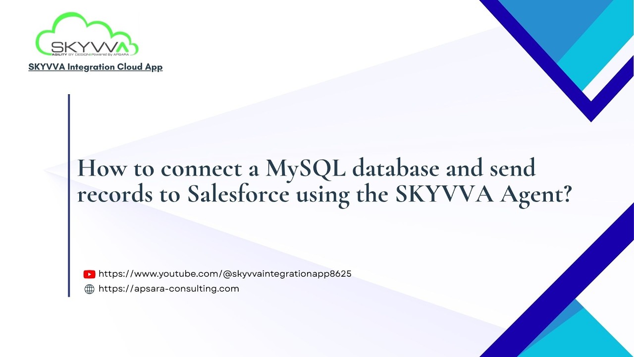 How to connect a MySQL database to Salesforce using the SKYVVA Agent?