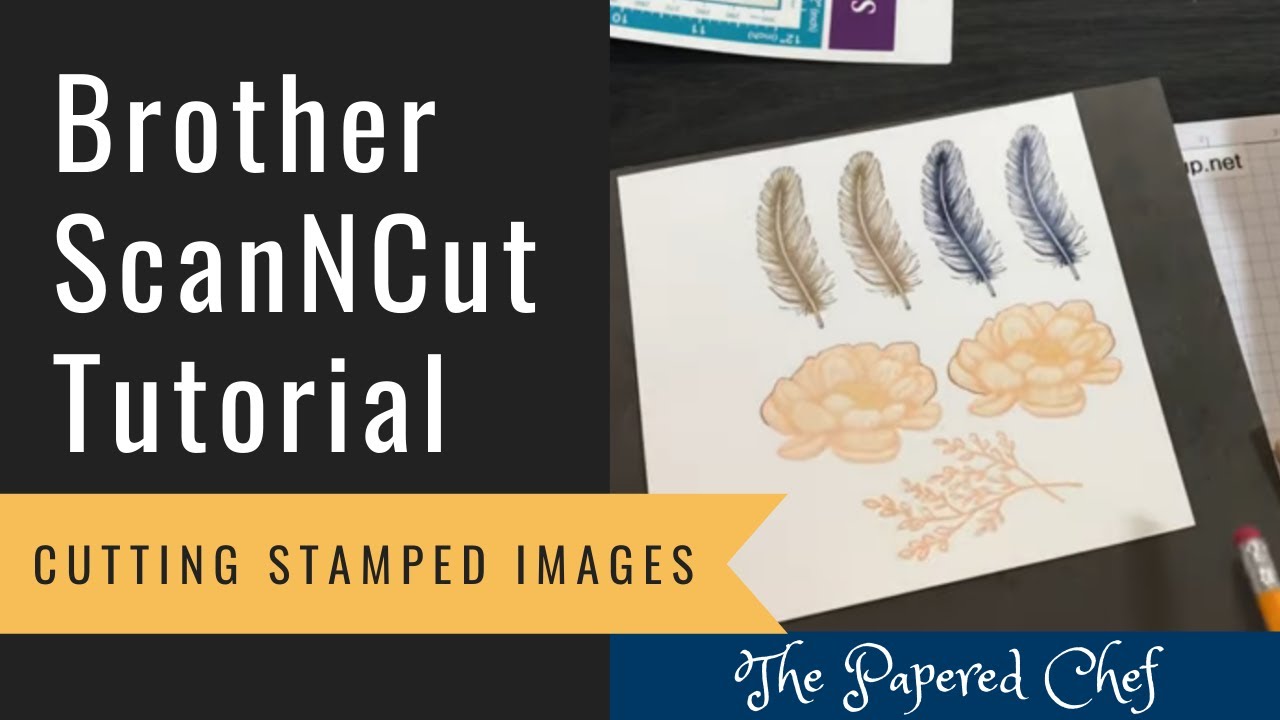 Brother ScanNCut Tutorial - Cutting Stamped Images - CM350 Black & White and Color Recognition Mode
