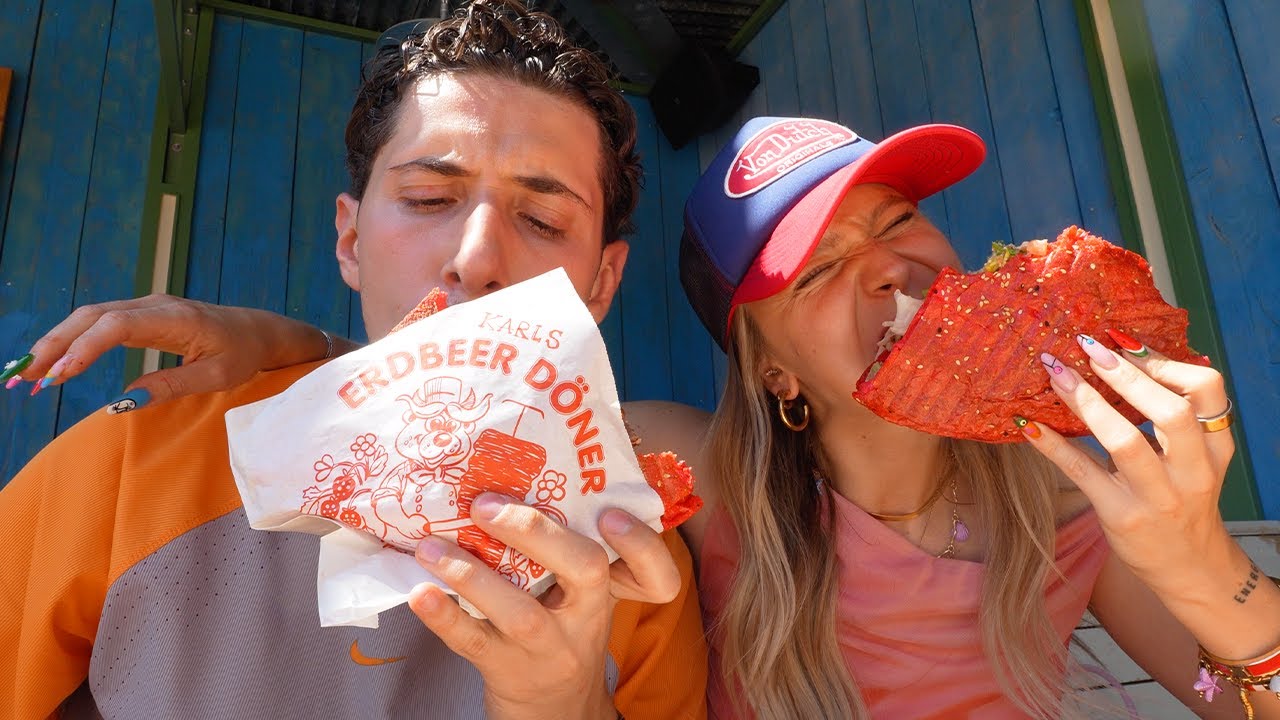 wir testen verrückte Foodspots in Berlin & Karl verarscht uns mit seinem Erdbeer-Döner