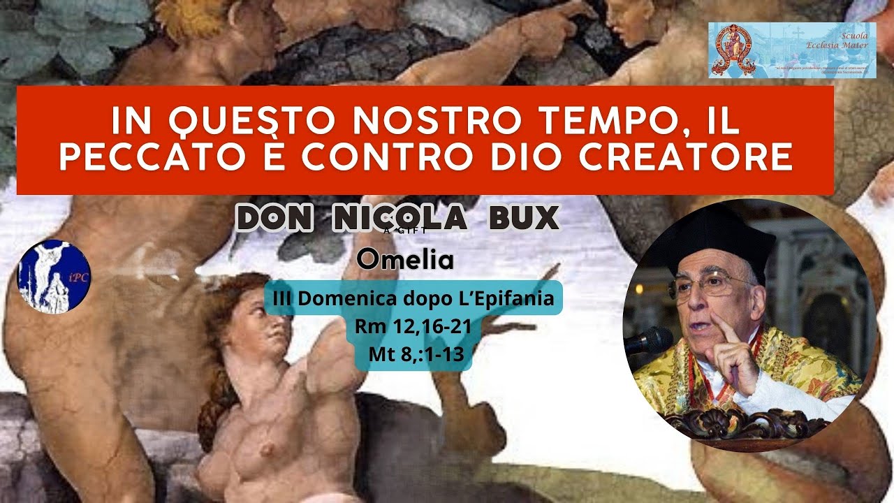 Don Nicola Bux: In questo nostro tempo il peccato è contro Dio Creatore