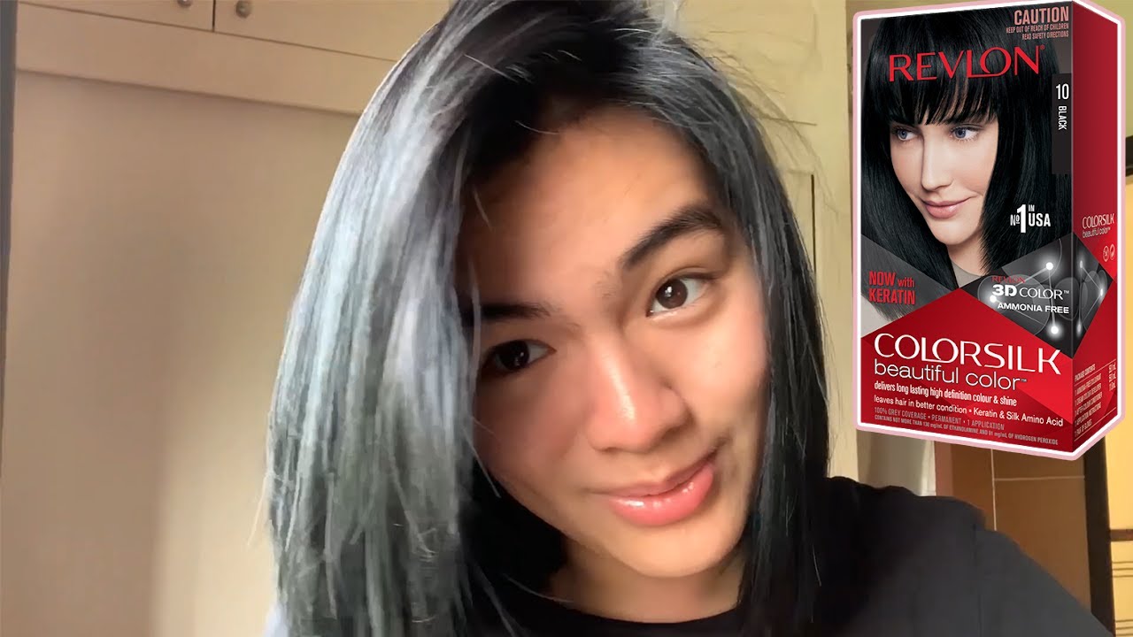 I dyed my hair black 🖤 | USING REVLON COLOR SILK (DIY)