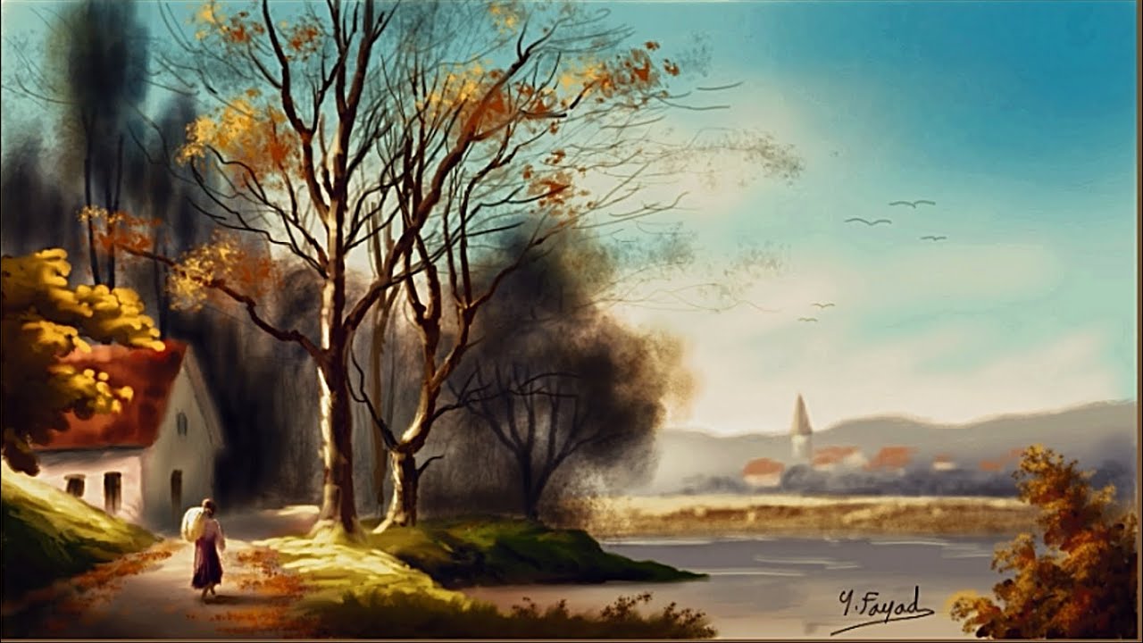 Digital Art Landscape Step By Step Using  Sketchbook