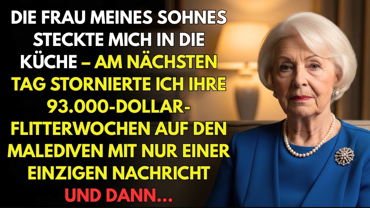 Sie setzte mich an den Küchentisch – also stornierte ich ihre Malediven-Flitterwochen!