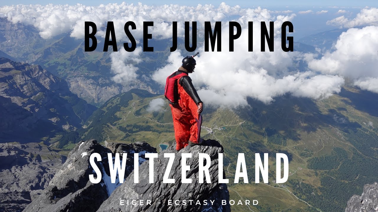 High alpine BASE jumping in Switzerland | Eiger - Ecstasy Board | Wingsuit & Tracking