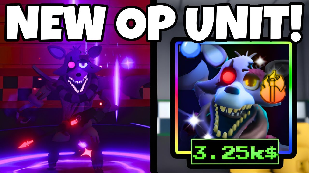 I Got the NEW OP SHARK WITHERED FOXY Unit in Roblox Five Nights TD 2 (FNTD 2)