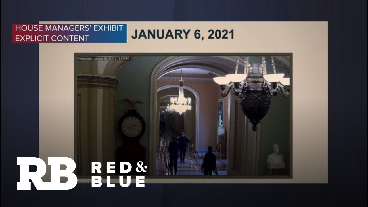 Capitol security video shows officer directing Senator Mitt Romney to safety during riot
