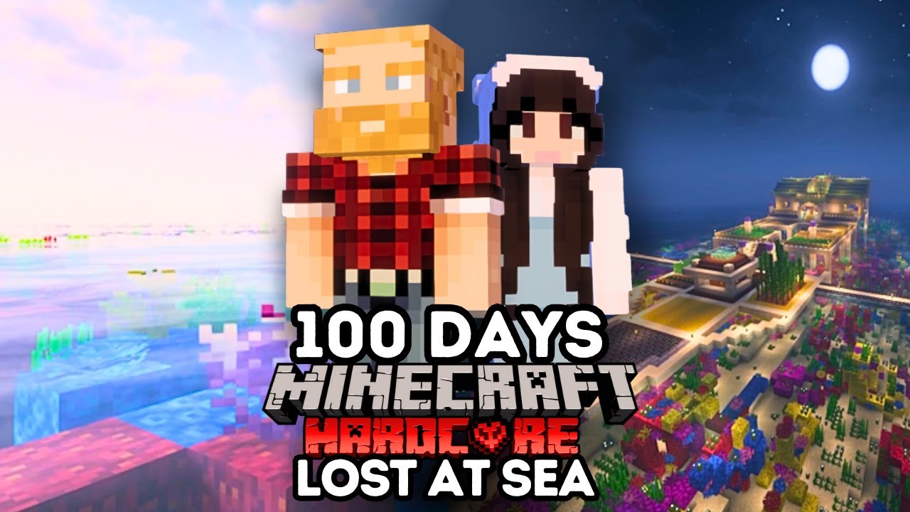 We Survived 100 Days Lost At Sea in Minecraft Hardcore