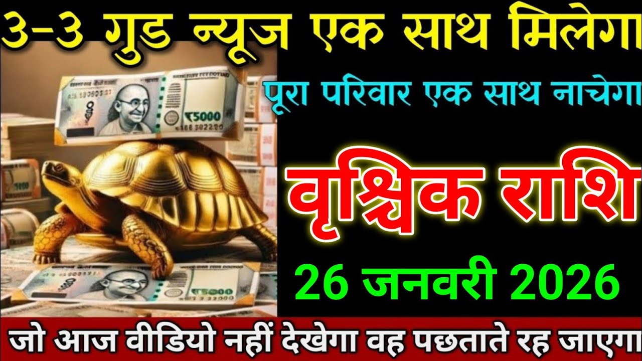 वृश्चिक राशि 22 जनवरी 2026 यह खुशखबरी सच में रुला देगी सोने पर सुहागा होगा। Vrishchik Rashi 