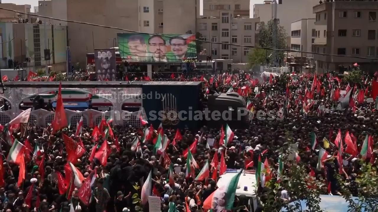 Funeral procession in Tehran for Iran's late Supreme Leader Khamenei reaches Azadi Square
