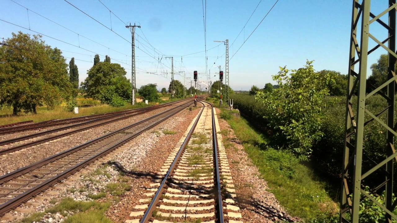 HD720cam - Führerstandsmitfahrt - Basel - alte Rheintalbahn - Müllheim - Freiburg