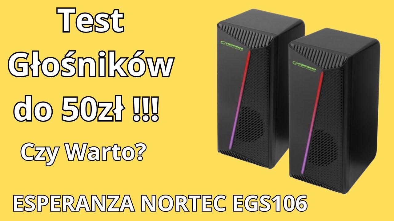 Test głośników za mniej niż 50zł do komputera Czy warto? - Esperanza NORTEC EGS106