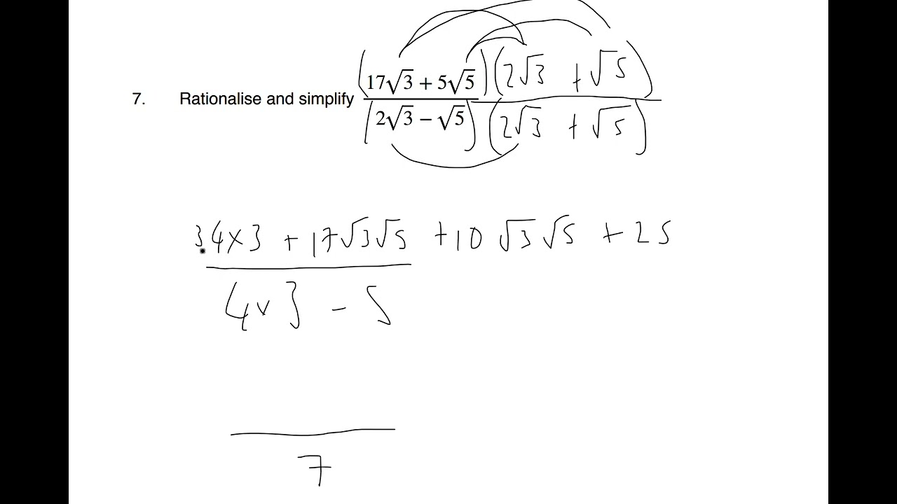 rationalising denominator
