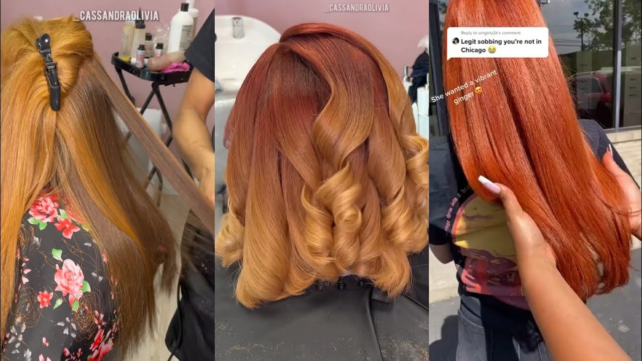Satisfying Silk press/Color transformation -Compilation (NEW 2024) pt.2