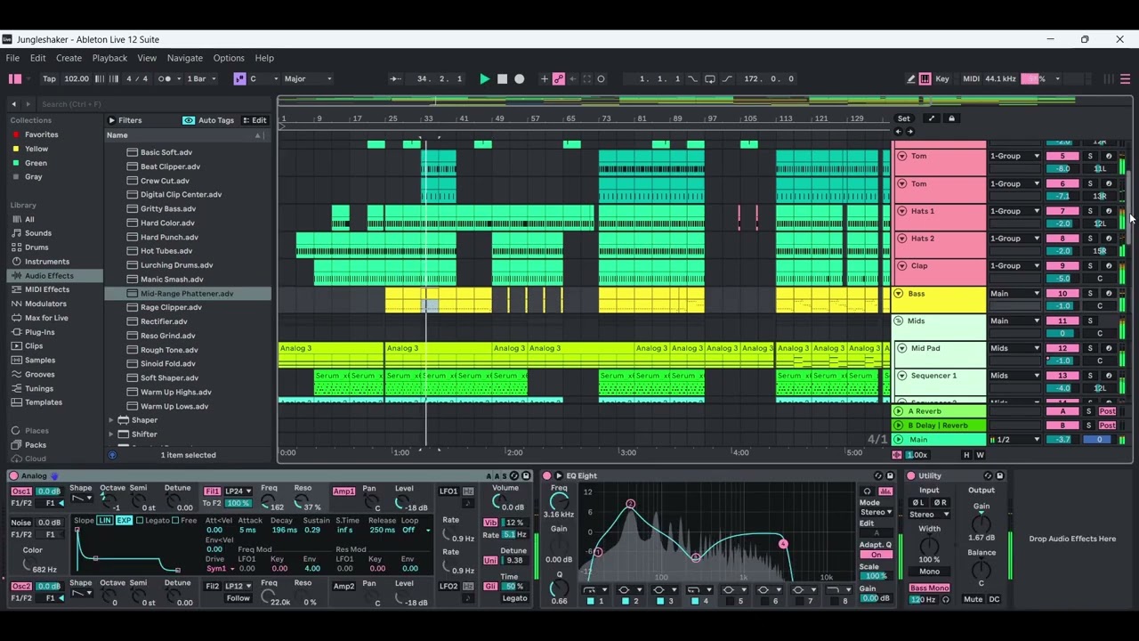 Creating an Electro Rock song in Ableton 12 - Distorted Pad