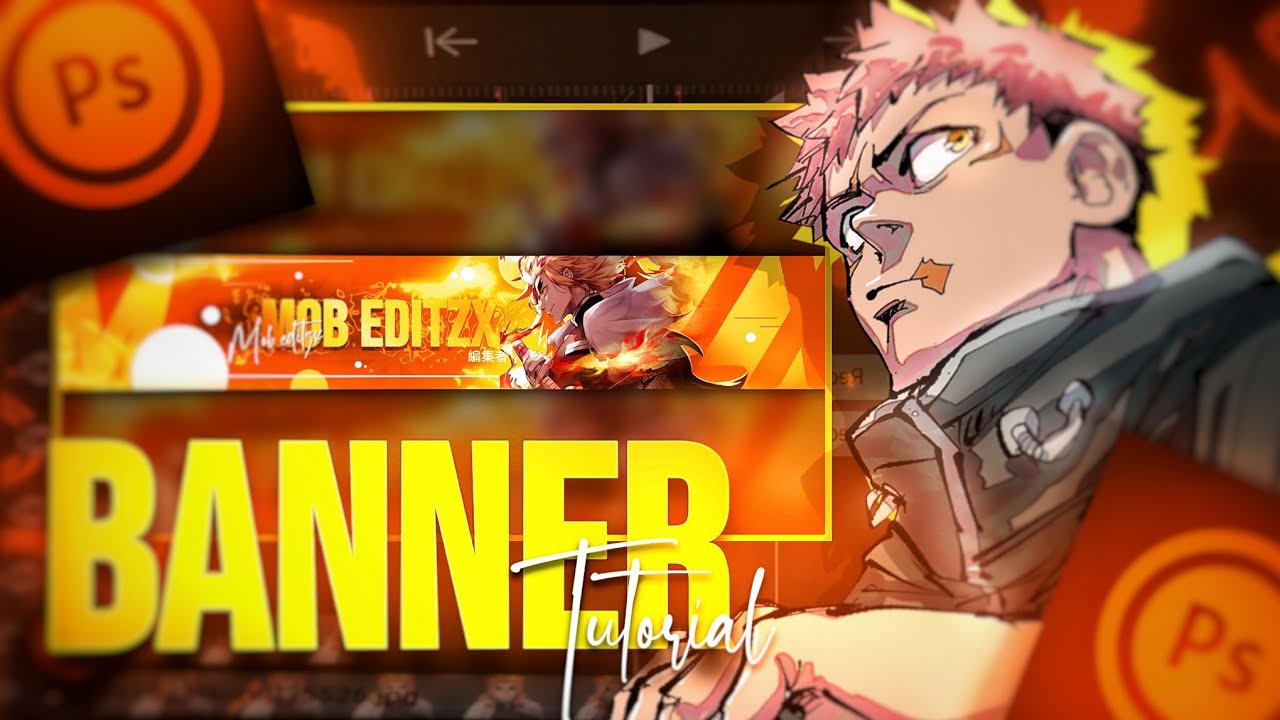 Tutorial de como fazer BANNER para YouTube pelo celular - Ps touch