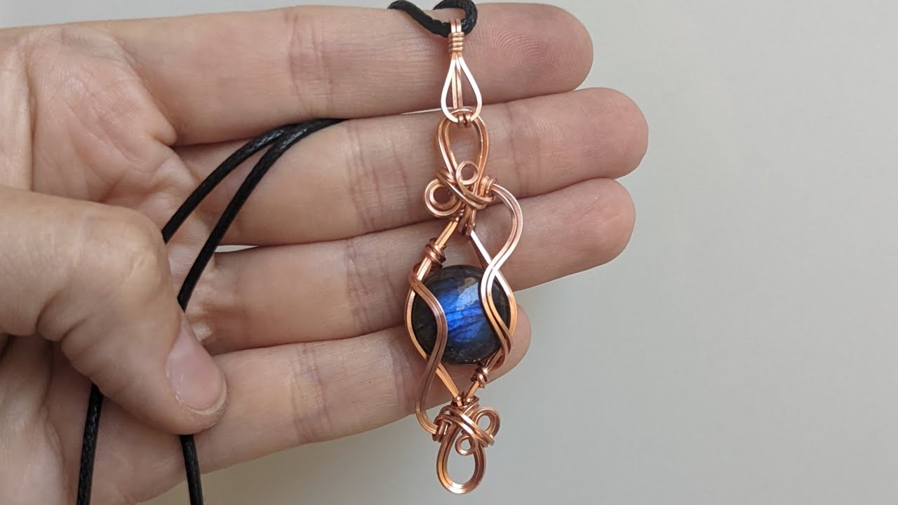 Swirly Dangle Cabochon Wire Wrapped Pendant Tutorial