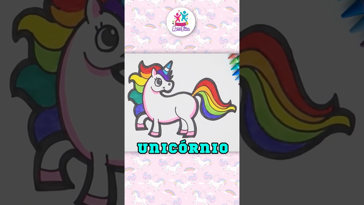 Vamos desenhar um UNIC&Oacute;RNIO fofo! 🦄 #shorts #comodesenhar #desenhof&aacute;cil