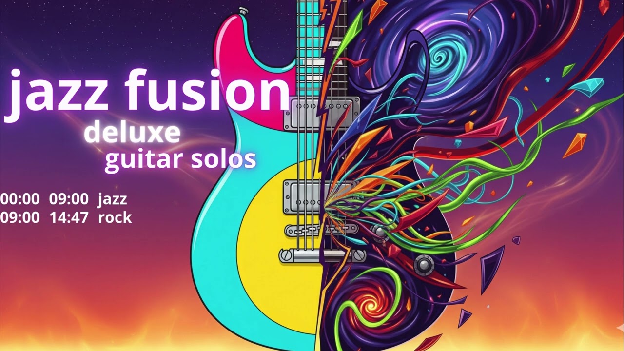 jazz fusion con solos de guitarra electrica | Balada de rock 🎸 shredding | Amantes de las cuerdas