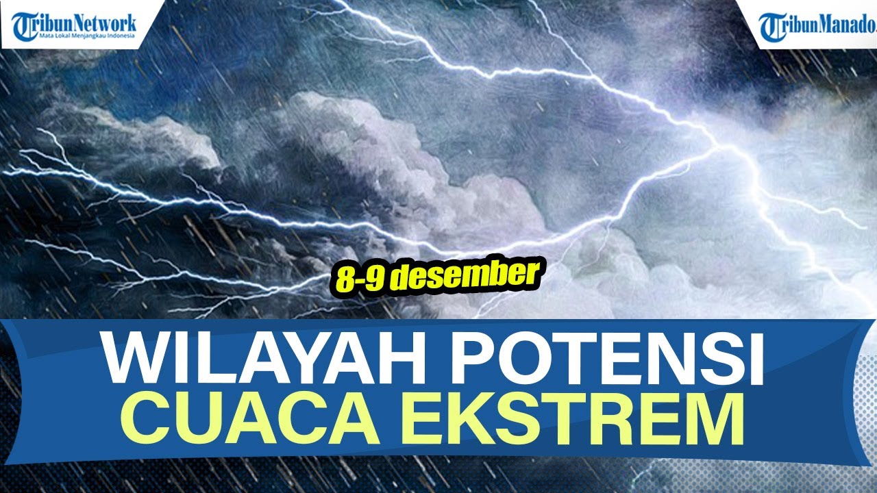AWAS PERINGATAN DINI BMKG POTENSI CUACA EKSTREM 8-9 DESEMBER 2025, CEK WILAYAHMU