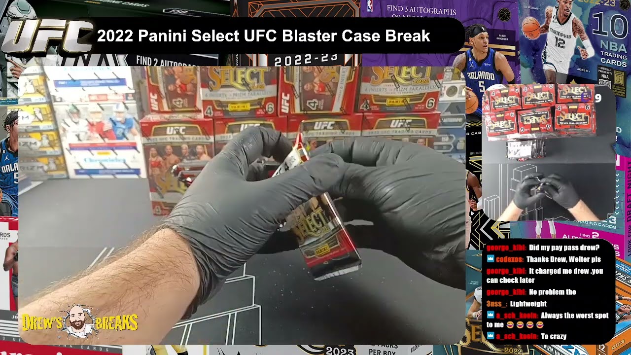 2022 Panini Select UFC Blaster Case PYD + PYF Break ( 20 Boxes )