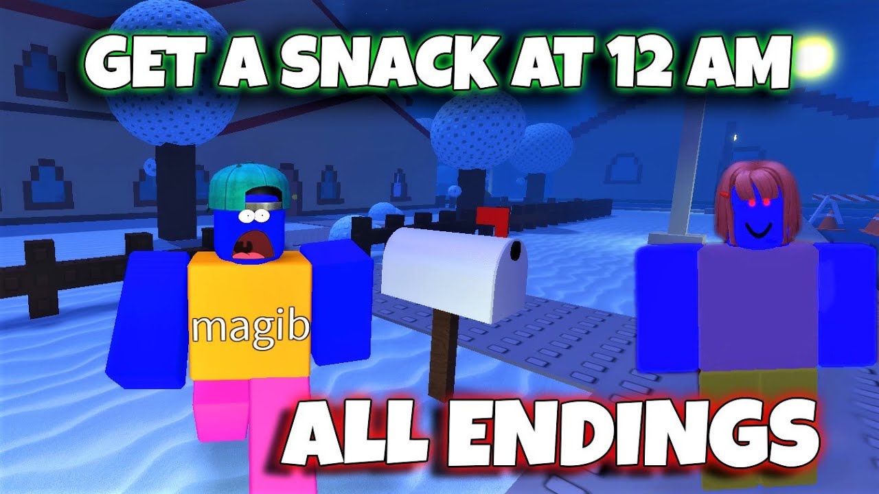 ROBLOX - Get a Snack At 12 AM [GASA12] - ALL ENDINGS