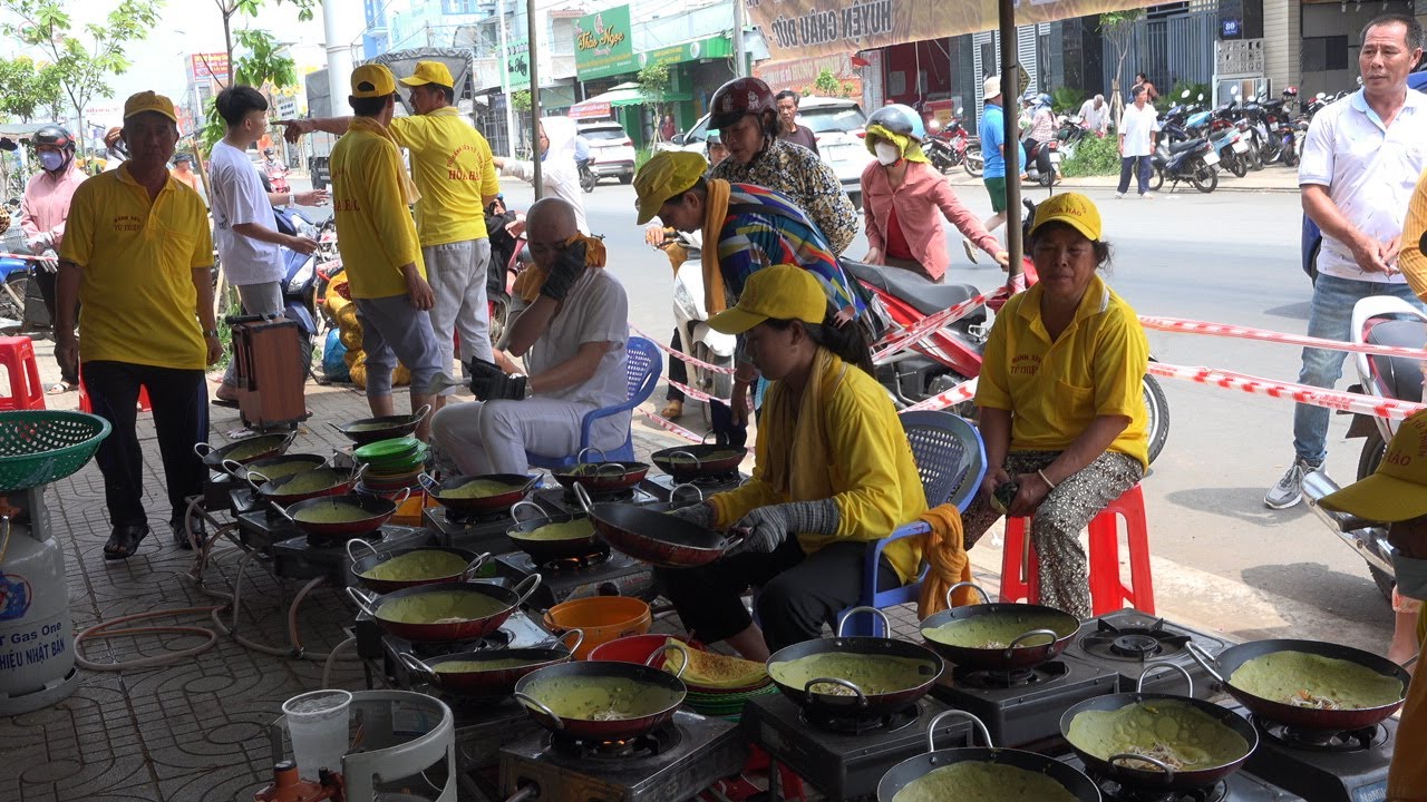 lễ vu lan cùng hoàng dũng PRT ngày hội bánh xèo không đồng