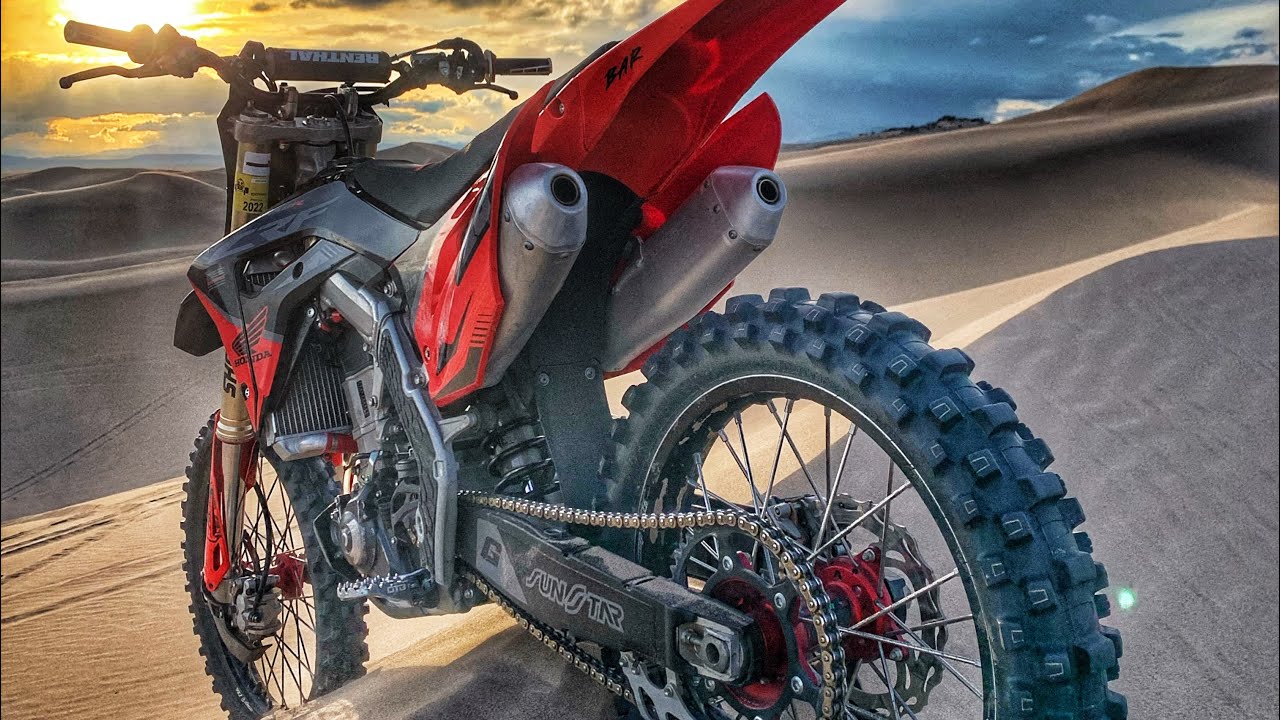 Sand mountain, Little Sahara sand dunes Utah. April 2021. Riding dirt bikes. GoPro