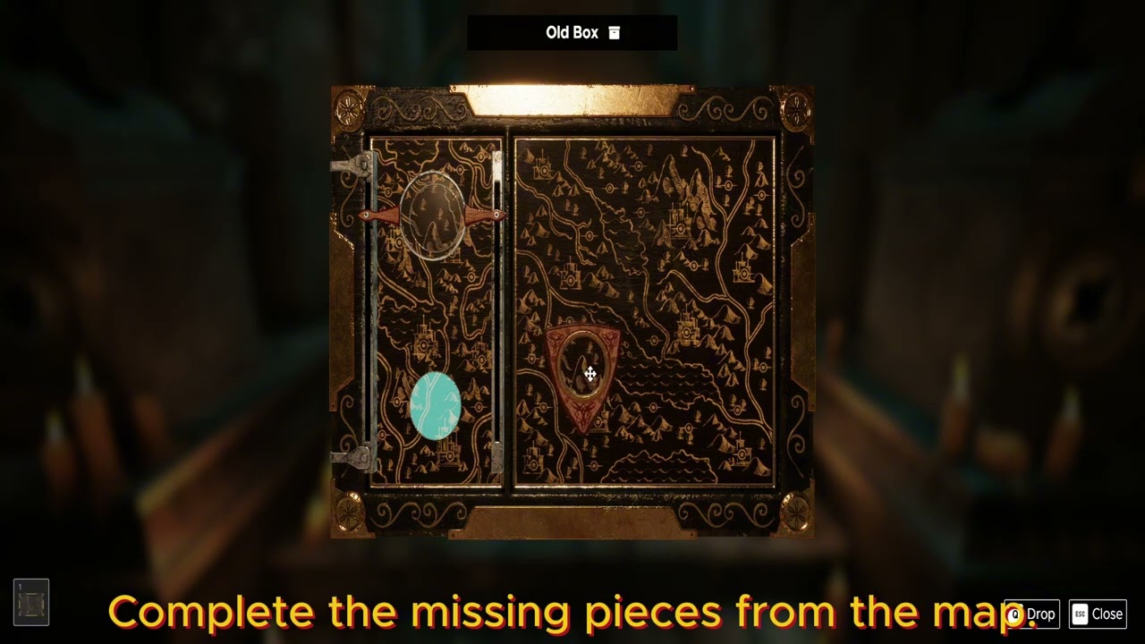 Map Chest (Contours of the Lands) Puzzle - Dracula's Castle (Crypt) - Escape Simulator 2