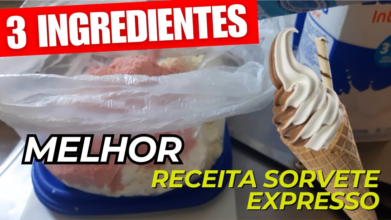 Melhor receita calda sorvete expresso, Receita sorvete soft a base de leite maquina italianinha