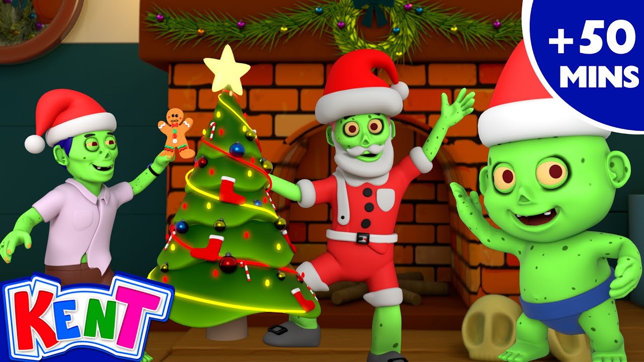 [4K] 🧟Spooky Merry Christmas With Zombies 🎅| Christmas Songs for Kids 2025🎄| Kent The Elephant