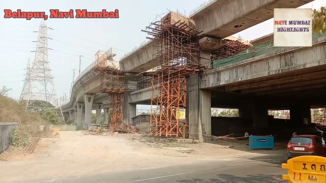 Long pending work of Navi Mumbai Metro Project,Current condition Belapur metro station, Navi Mumbai