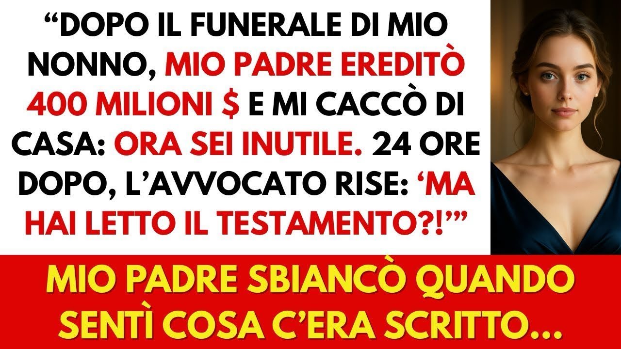 Mio padre ereditò 400 milioni e mi cacciò di casa… 24 ore dopo implorava il mio aiuto