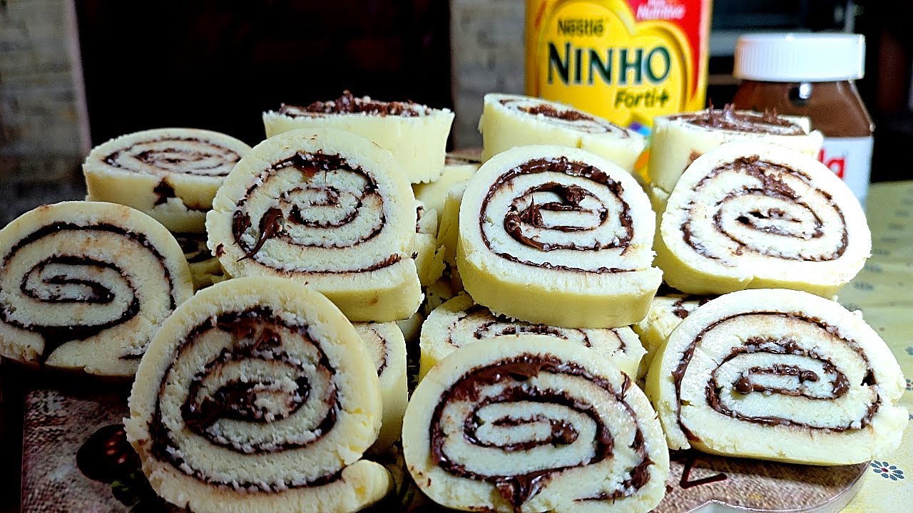 Rocambole de Leite Ninho e Nutella com 3 Ingredientes