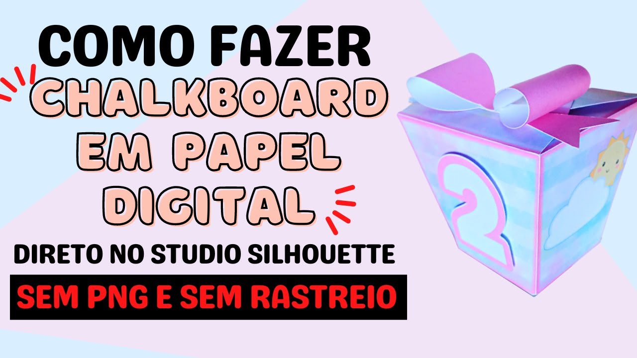 Como Fazer Chalkboard no Papel digital no Studio Silhouette sem Rastreio e Sem png de Forma Simples
