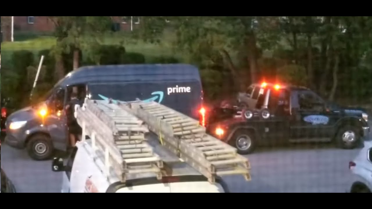 Amazon Prime Delivery Van Towed During Dropoff - Predatory Towing - Advanced Towing in VA - 6-26-19