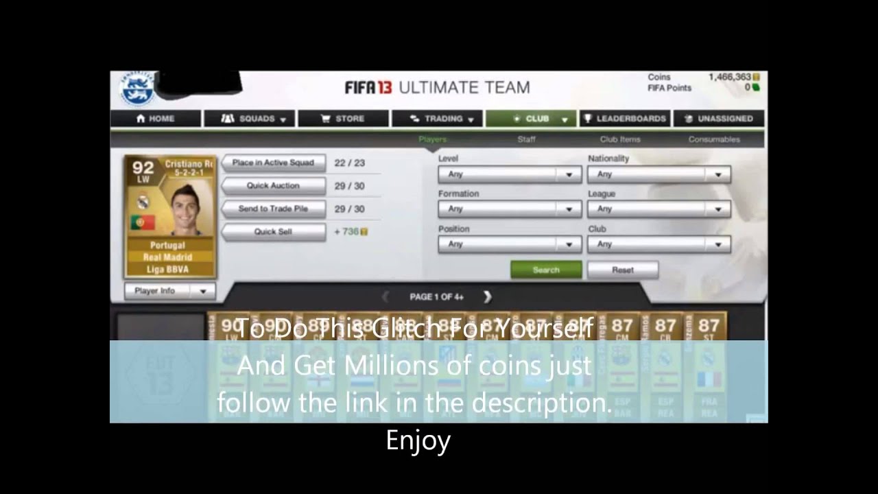 FIFA 13 FIFA Points Glitch