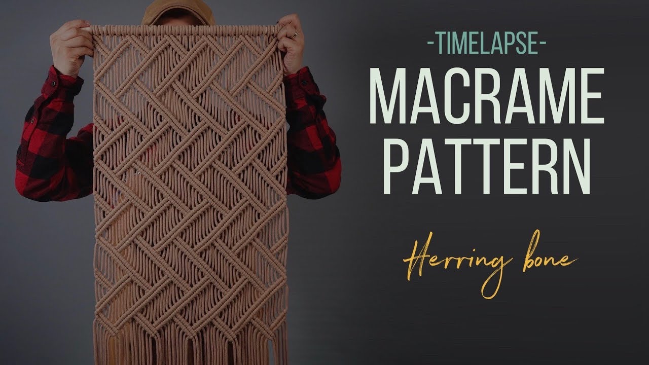 [Timelapse] Macrame Pattern - Herring bone / 마크라메로 헤링본패턴 만들기