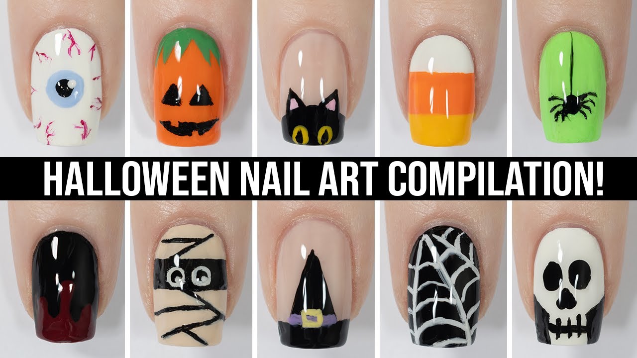Nail Art For Halloween 🎃 Cute & Easy Nail Design Compilation For Halloween!