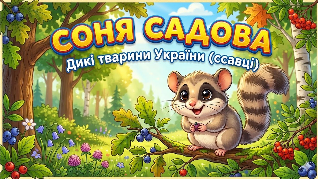 СОНЯ САДОВА /  Дикі тварини України (ссавці) / Ольга Власова #дітям #дітямпротварин #длядітей