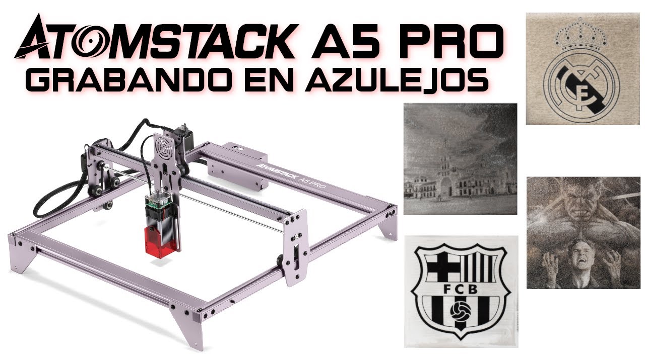 Atomstack A5 PRO Grabando en Azulejos