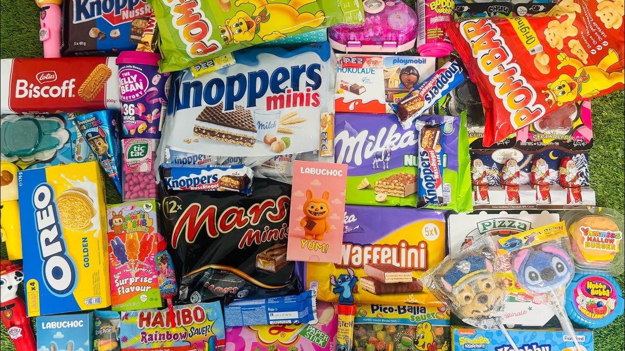 Mega Sweet opening💕🧸 Satisfying Video Relax & Sleep 😴 Candy,Bunties, PoM BAR, Choclalate 