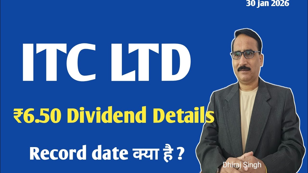 ITC Stock ₹6.50 Dividend Details 2026 | ITC Share Latest News Today| FMCG Sector 