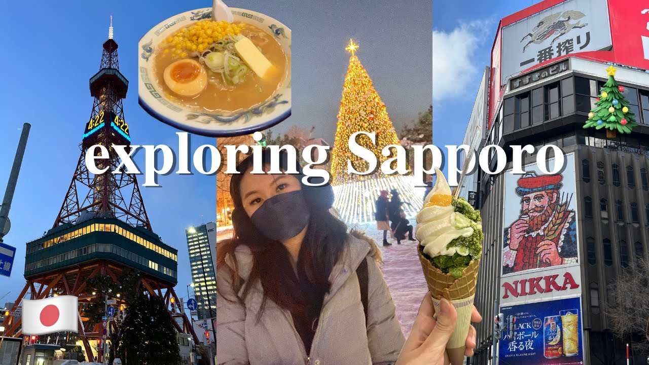 sapporo vlog 🇯🇵 Christmas market🎄, ramen alley🍜, matcha 🍵 | Kelly T.
