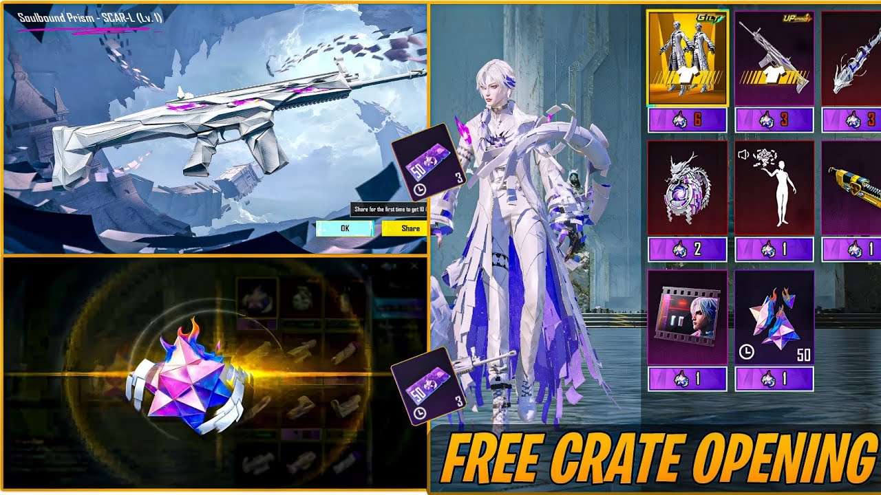 BGMI NEW ULTIMATE SET CRATE OPENING 😍FREE NEW ULTIMATE SCAR-L CRATE OPENING😍BGMI NEW ULTIMATE SET