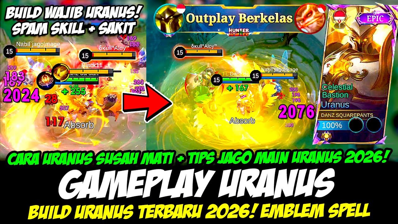 TIPS KUAT MAIN URANUS 2026❗CARA URANUS SUSAH MATI DI LANE❗BUILD URANUS TERBARU 2026❗URANUS EXP LANE