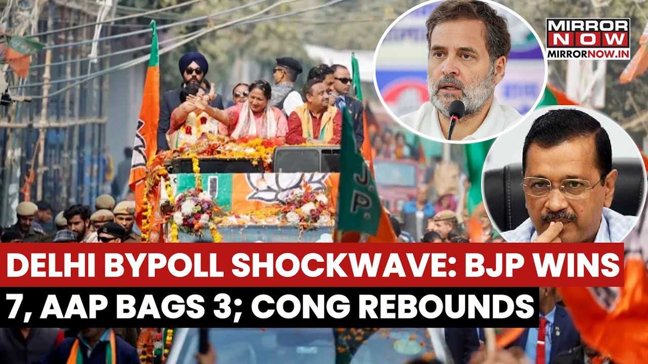Delhi MCD Bypolls: BJP Dominates With 7 Wins, AAP Steady At 3, Congress Returns | Watch