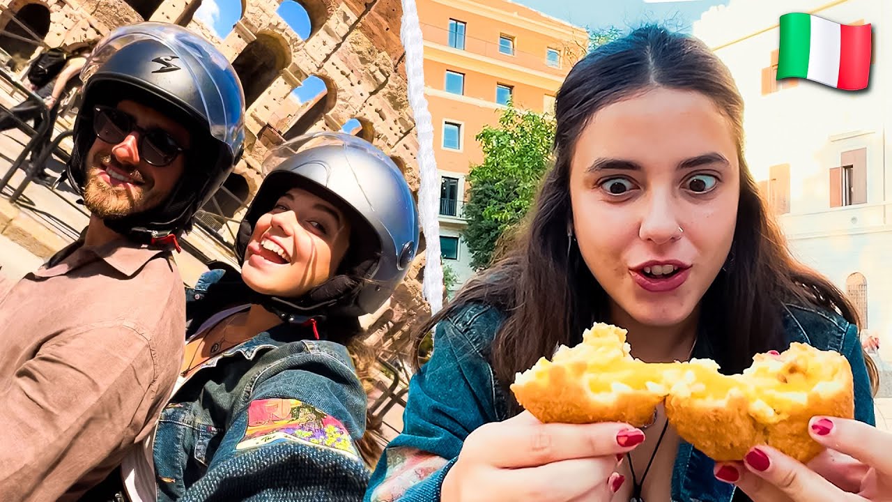 Recorrí ROMA en VESPA y PROBÉ la MEJOR COMIDA de ITALIA 🇮🇹