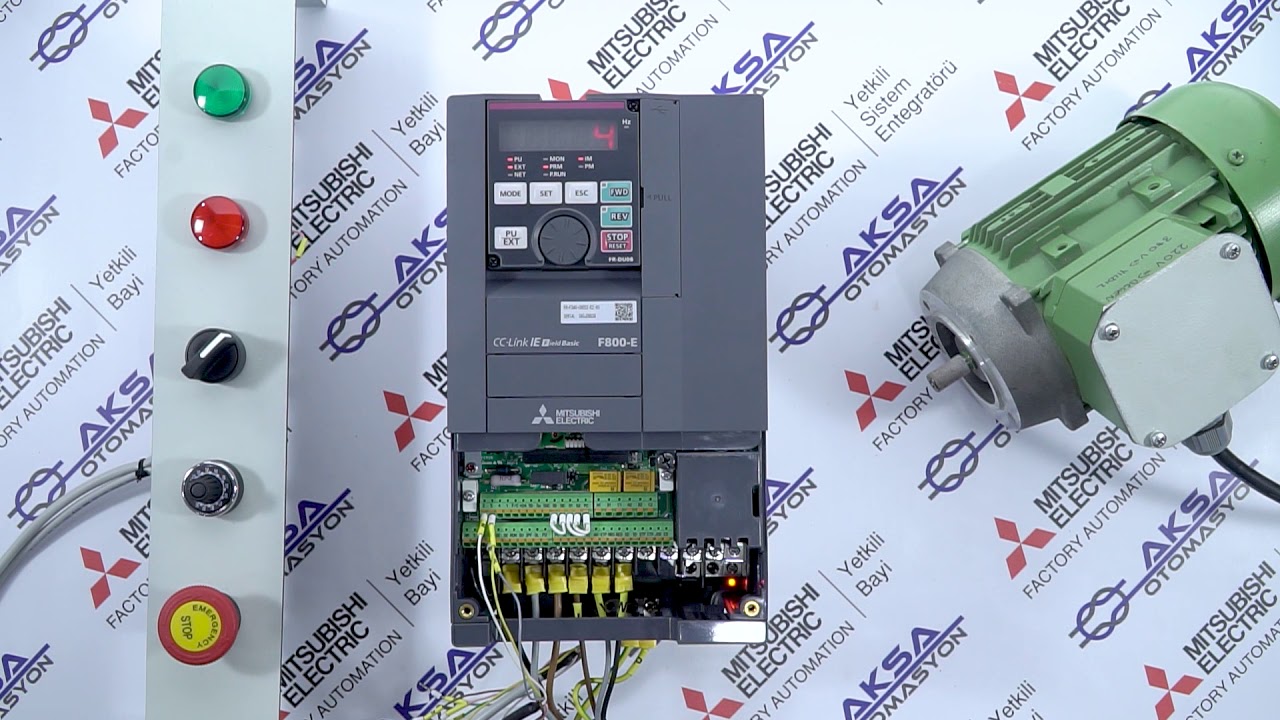 MITSUBİSHİ ELECTRIC F800 AC MOTOR SÜRÜCÜ DAHİLİ START VE HARİCİ POTANSİYOMETRE İLE HIZ AYARI