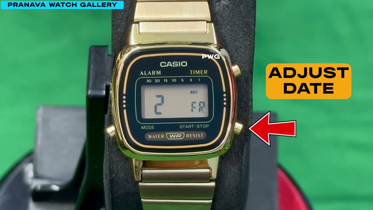How to Set a Digital Watch Casio D124 LA670WGA-1DF