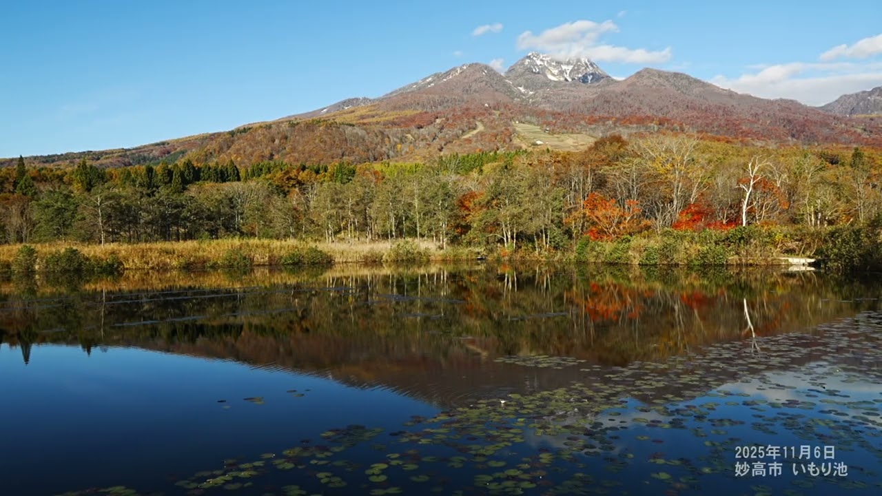 妙高山といもり池の紅葉